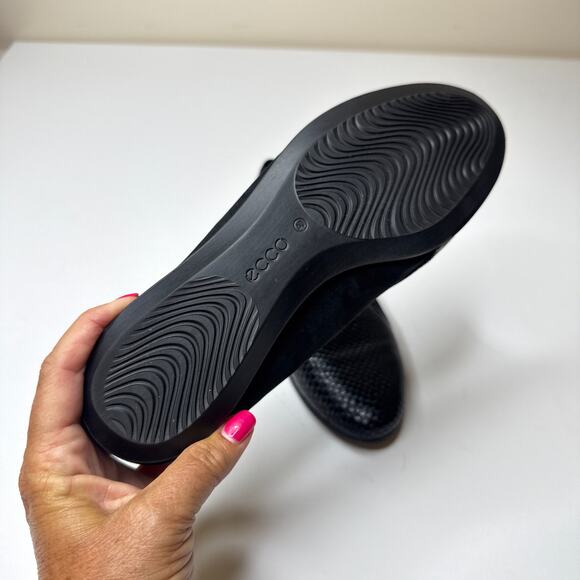 ECCO Touch Ballerina 2.0 Women's EU 40 US 9 - 9.5 Black Leather Flats Slip On - Picture 9 of 10